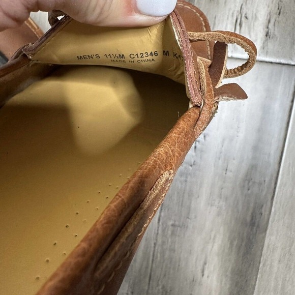 Cole Haan Men's Brown Leather Fringe Loafers Slip On Dress Shoes Size 11.5 - Picture 6 of 6